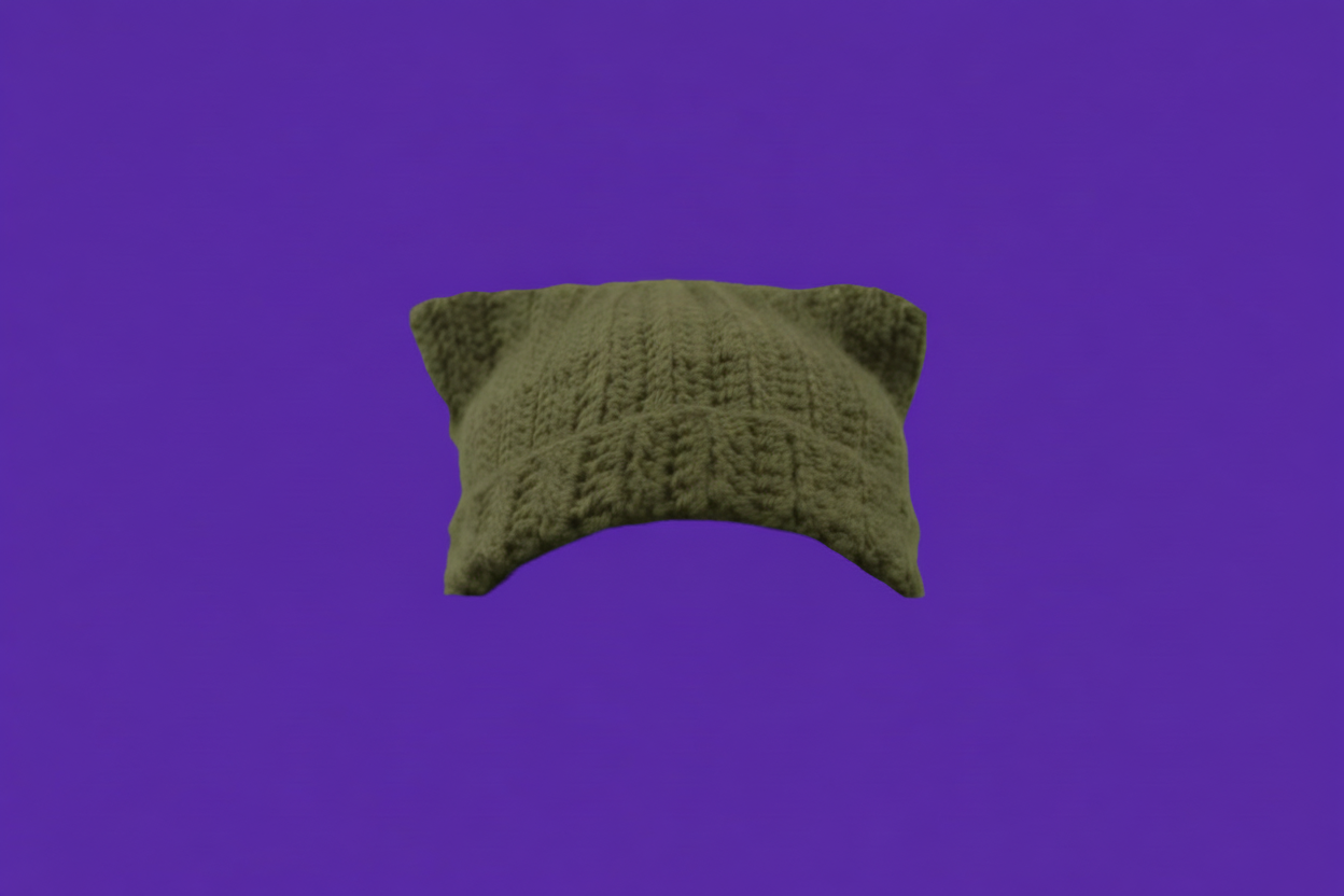 Repositioned Cat Beanie