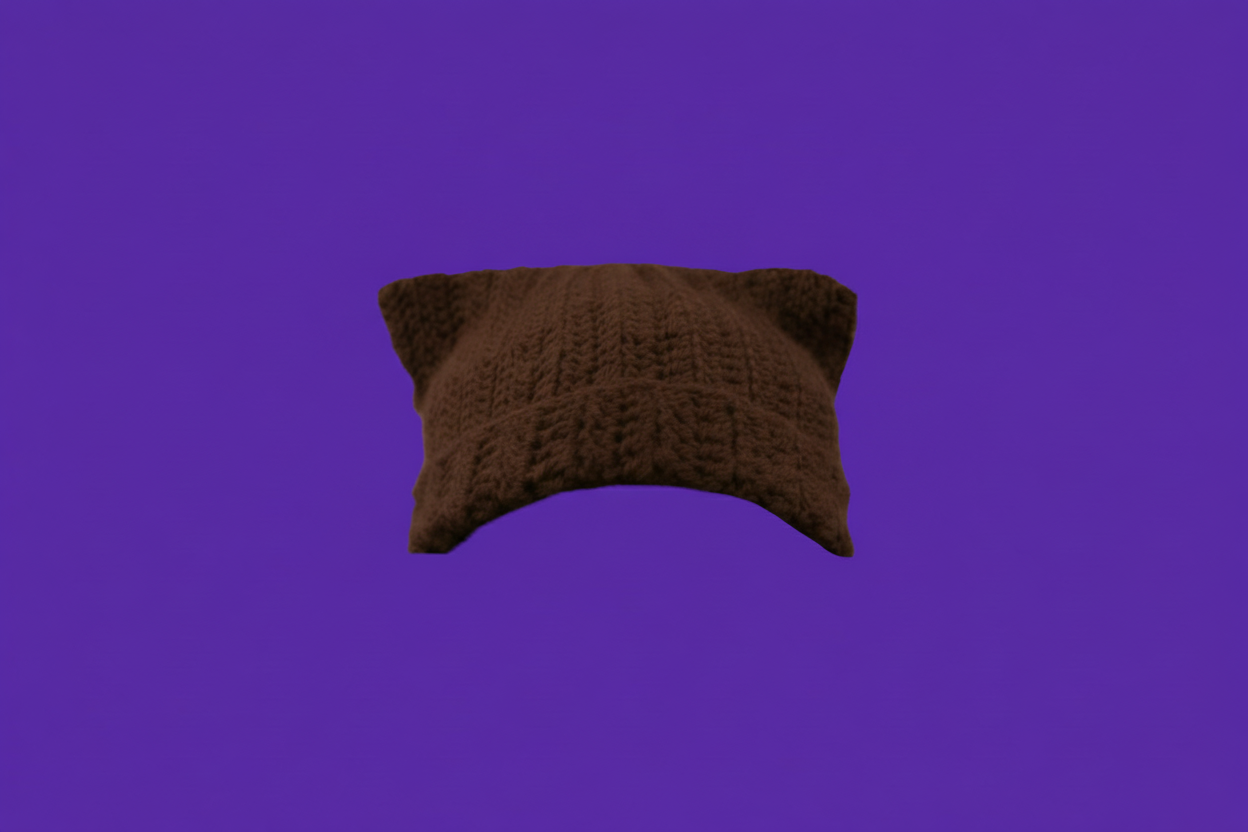 Repositioned Cat Beanie