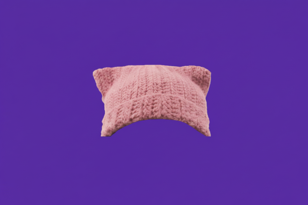 Repositioned Pink Cat Beanie