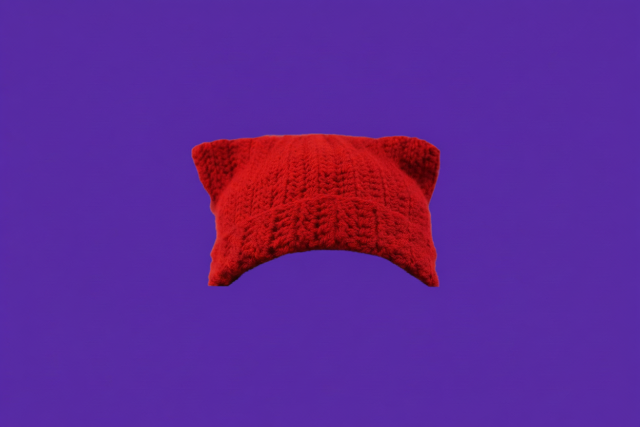Repositioned Red Cat Beanie